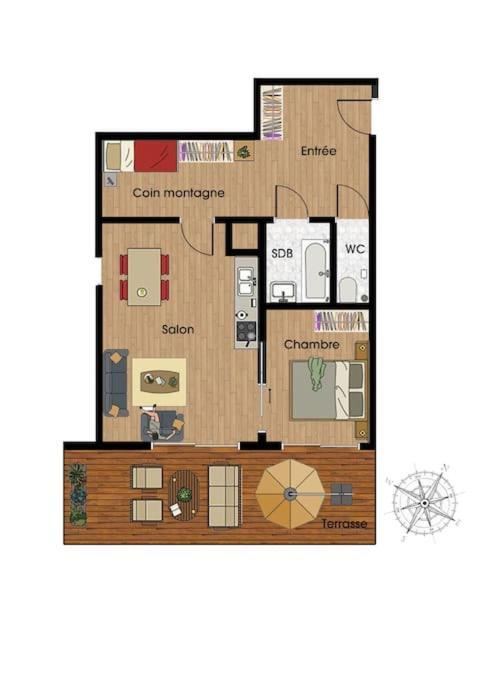 Le Chamroussien - Appartement 1700 Chamrousse Eksteriør bilde